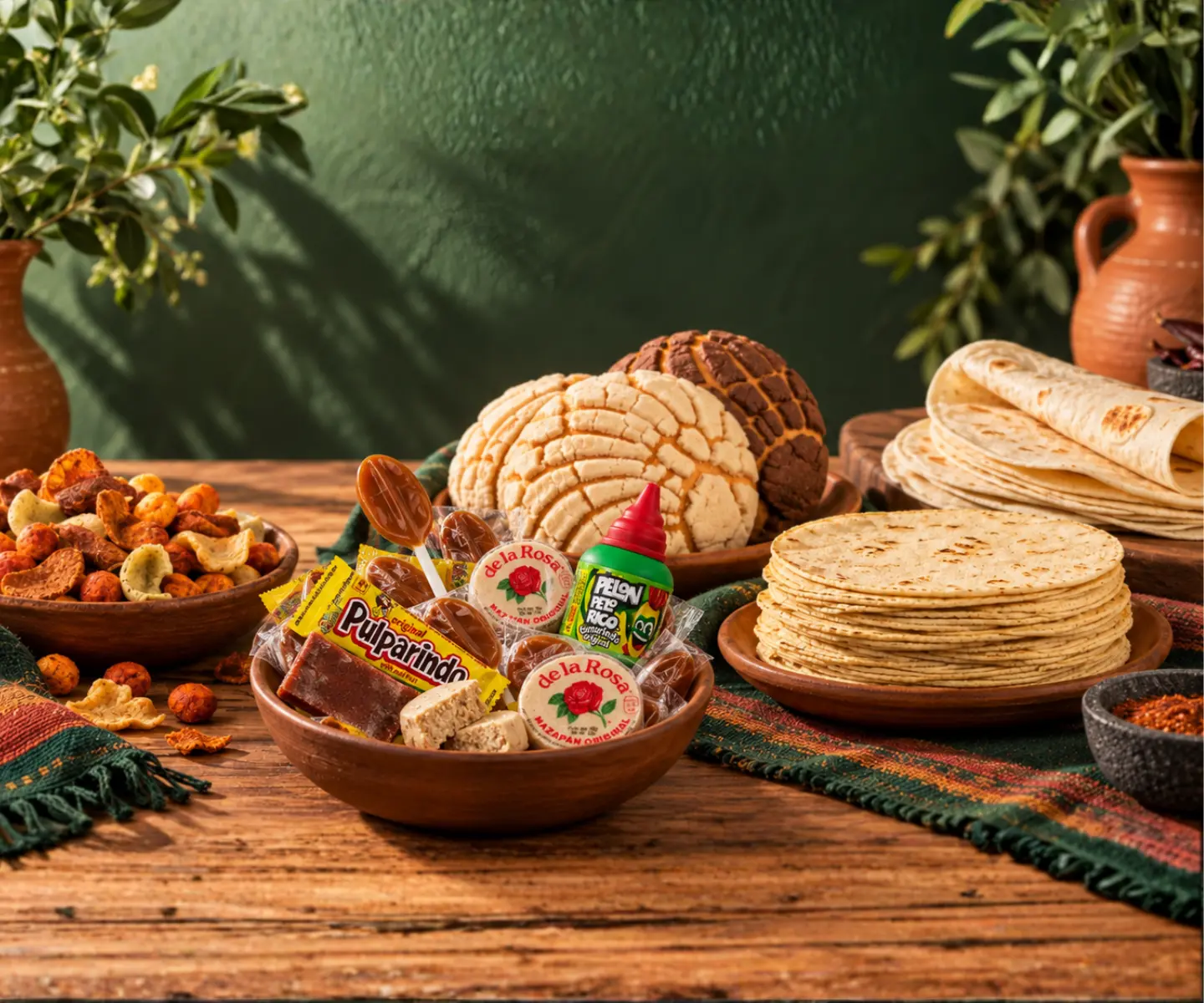 Despensa mexicana en Barcelona con tortillas de maíz, conchas, dulces y botanas tradicionales
